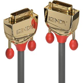 Lindy 36205 7.6m DVI-D DVI-D Zwart, Goud DVI kabel