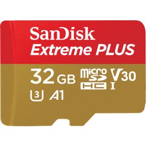 SanDisk Extreme PLUS 32GB MicroSDHC Geheugenkaart