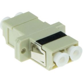 ACT Fiber optic LC-LC duplex adapter multimode OM1/OM2 flens