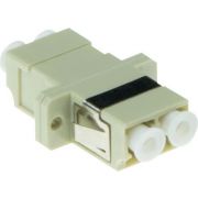 ACT Fiber optic LC-LC duplex adapter multimode OM1/OM2 flens
