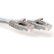 ACT Grijze 0,25 meter U/UTP CAT6 patchkabel snagless met RJ45 connectoren