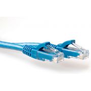 ACT Blauwe 0,25 meter U/UTP CAT6 patchkabel snagless met RJ45 connectoren