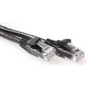 ACT Zwarte 0,25 meter U/UTP CAT6A patchkabel snagless met RJ45 connectoren