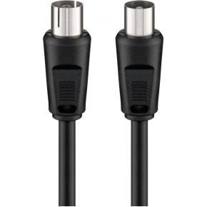 Goobay 15M Coaxial Cable M Fm Zwart Coax Kabel goobay kopen in de aanbieding