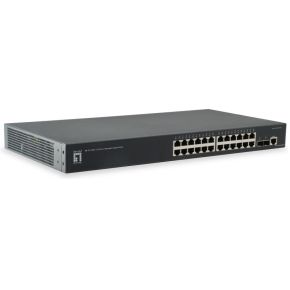 LevelOne GTL-2661 Managed L2 Gigabit Ethernet (10/100/1000) Power over Ethernet (PoE) Zwart netwerk switch