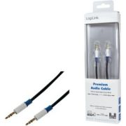 LogiLink-BASC15-1-5m-3-5mm-3-5mm-Zwart-Blauw-Grijs-audio-kabel