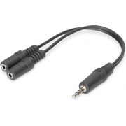 ASSMANN Electronic AK-510301-002-S 0.2m 3.5mm 2 x 3.5mm Zwart audio kabel