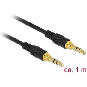 DeLOCK 85547 1m 3.5mm 3.5mm Zwart audio kabel