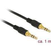 DeLOCK 85547 1m 3.5mm 3.5mm Zwart audio kabel