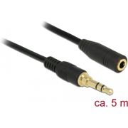 DeLOCK 85590 5m 3.5mm 3.5mm Zwart audio kabel