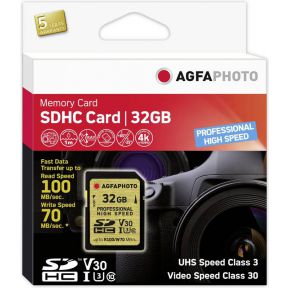 Agfa Photo SDHC UHS I U3 V30 32GB Professional High Speed