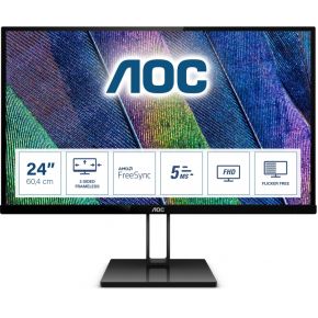 Aoc Value Line 24V2Q 238 Full Hd Led Flat Zwart Computer Monitor aoc kopen in de aanbieding