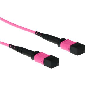 ACT 12 meter Multimode 50/125 OM4 glasvezel patchkabel polarity A met MTP female connectoren