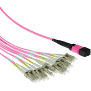 ACT 1 meter Multimode 50/125 OM4 fanout patchkabel 1 X MTP female - 6 X LC duplex 12 vezels
