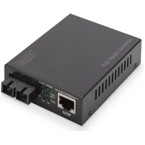 Digitus DN-82160 1000Mbit/s 1310nm Single-mode Zwart netwerk media converter