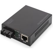 Digitus DN-82160 1000Mbit/s 1310nm Single-mode Zwart netwerk media converter