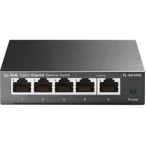 TP-LINK TL-SG105S Unmanaged L2 Gigabit Ethernet (10/100/1000) Zwart netwerk- netwerk switch