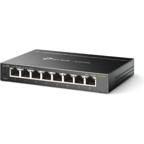 TP-LINK TL-SG108S Unmanaged L2 Gigabit Ethernet (10/100/1000) Zwart netwerk- netwerk switch