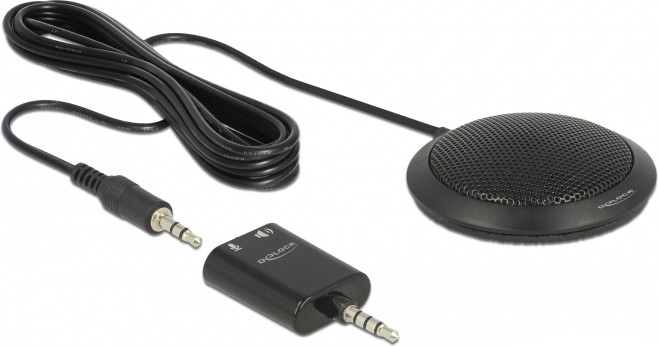 DeLOCK 65873 Zwart Table microphone Bedraad microfoon
