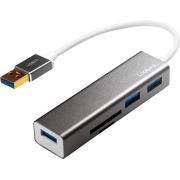 LogiLink-UA0306-USB-3-0-hub-3-1-Gen-1-Type-A-5000Mbit-s-Zilver-Wit