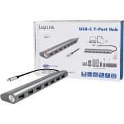 LogiLink-UA0310-USB-3-0-hub-3-1-Gen-1-Type-C-5000Mbit-s-Grijs-7-poorten
