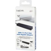 LogiLink-UA0313-USB-3-0-3-1-Gen-1-Type-C-5000Mbit-s-Zwart-hub-concentrator