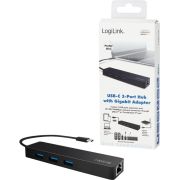 LogiLink-UA0313-USB-3-0-3-1-Gen-1-Type-C-5000Mbit-s-Zwart-hub-concentrator