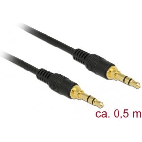 DeLOCK 85545 0.5m 3.5mm 3.5mm Zwart audio kabel