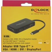 Delock-63929-Adapter-USB-Type-C-male-VGA-HDMI-DVI-DisplayPort-female-zwart