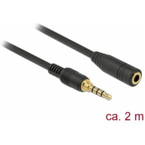 DeLOCK 85631 2m 3.5mm 3.5mm Zwart audio kabel