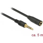 DeLOCK 85635 5m 3.5mm 3.5mm Zwart audio kabel