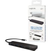 LogiLink-UA0312-USB-3-0-hub-3-1-Gen-1-Type-C-5000Mbit-s-Zwart