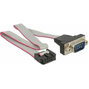 Delock 89900 kabel RS-232 Seriële pin header female naar DB9 male lay-out 1:1