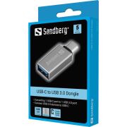 Sandberg-USB-C-to-USB-3-0-Dongle-USB-3-0-3-1-Gen-1-Type-C-Zilver-hub-concentrator