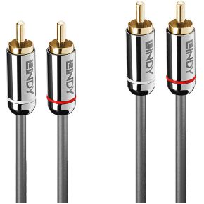 Lindy 35348 audio kabel 5 m 2 x RCA Antraciet