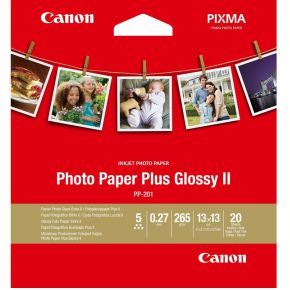 Canon PP-201 8.9 x 8.9 cm 20 vel Photo Paper Plus Glossy II 265 g