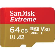 Sandisk Extreme flashgeheugen 64 GB MicroSDXC Klasse 3 UHS-I