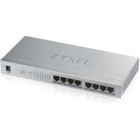 ZyXEL GS1008HP Unmanaged Gigabit Ethernet (10/100/1000) Grijs Power over Ethernet (PoE) netwerk switch