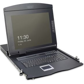 Digitus DS-72210 rack console 43,2 cm (17") 1280 x 1024 Pixels Zwart 1U - [DS-72210-1GE]