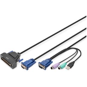 Digitus Ds 72212 Toetsenbord Video Muis Kvm Kabel Zwart digitus kopen in de aanbieding