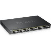 ZyXEL GS1920-48HPV2 Managed Gigabit Ethernet (10/100/1000) Zwart Power over Ethernet (PoE) netwerk switch