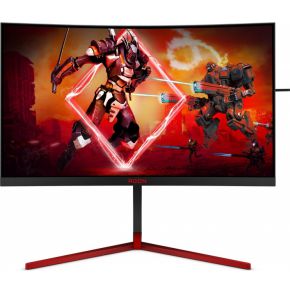 Aoc Ag273Qcg Computer Monitor 686 Cm 27 2K Ultra Hd Led Gebogen Zwart Rood aoc kopen in de aanbieding