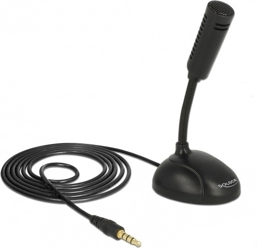 Delock 65872 Microfoon Mobile Phone/smartphone Microphone Bedraad Zwart