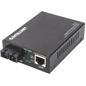 Intellinet 508209 netwerk media converter 1000 Mbit/s Single-mode Zwart
