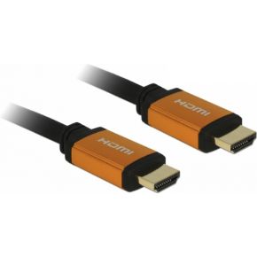 DeLOCK 85728 HDMI kabel 1,5 m HDMI Type A (Standaard) Zwart, Goud