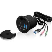ICY BOX IB-HUB1403B hub & concentrator USB 3.0 (3.1 Gen 1) Type-A 5000 Mbit/s Antraciet
