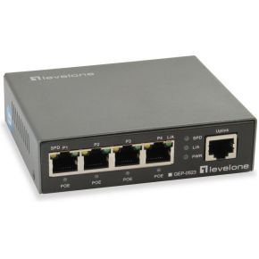 LevelOne GEP-0523 netwerk- Gigabit Ethernet (10/100/1000) Zwart Power over Ethernet (PoE) netwerk switch