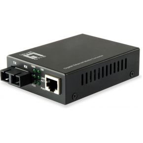 LevelOne GVT-2002 netwerk media converter 1000 Mbit/s 1310 nm Single-mode Zwart