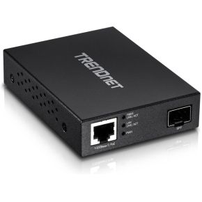 Trendnet TFC-PGSFP netwerk media converter 2000 Mbit/s Zwart