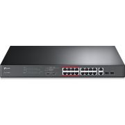 TP-LINK TL-SL1218MP netwerk- Unmanaged Gigabit Ethernet (10/100/1000) Zwart Power over Etherne netwerk switch